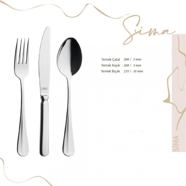 Lugga Sima Model Tatlı Çatalı 12 Adet