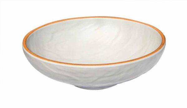 Globy Açık Büfe Melamin Yuvarlak Servis Kasesi , Teşhir Kase Orange 23x23x7 cm