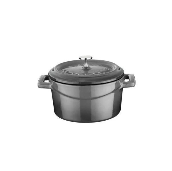 Lava Döküm Mini Tencere Trendy Serisi 10 cm, Gri