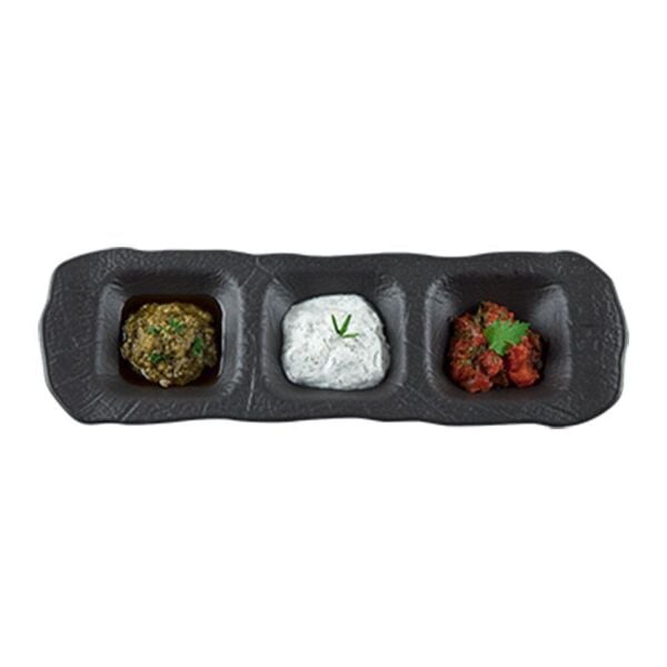 Bonna Porselen Shade Üçlü Sosluk 30 cm