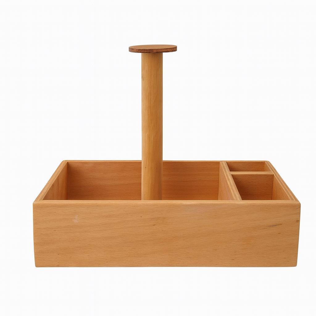 Ahşap Bölmeli Sosluk Standı 15×28 cm