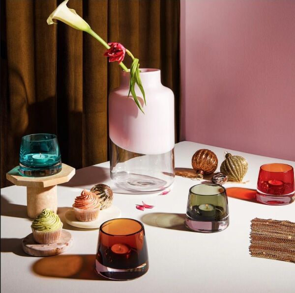 Paşabahçe Nude Amber 28415 Joy Orta Boy Mumluk 2'li