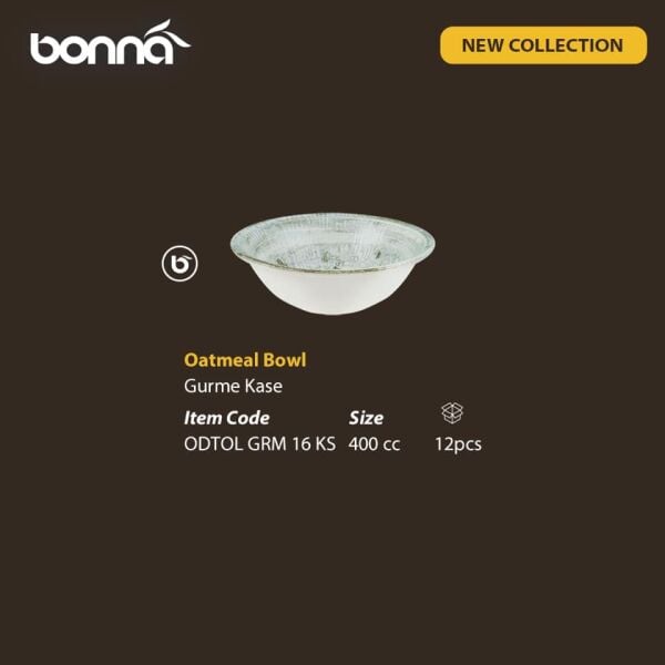 Bonna Porselen Odette Olive Gourmet Kase 16 cm 400 cc 12'li