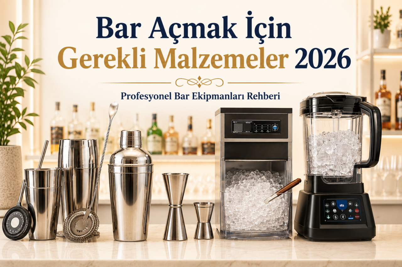 Bar Açmak İçin Gerekli Malzemeler 2026 | Profesyonel Bar Ekipmanları Rehberi