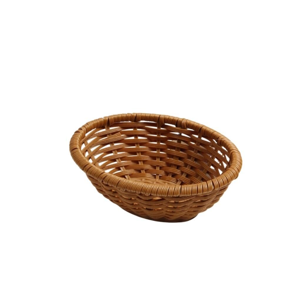Globy Oval Ekmek Sepeti Kahverengi 19×14×7 cm