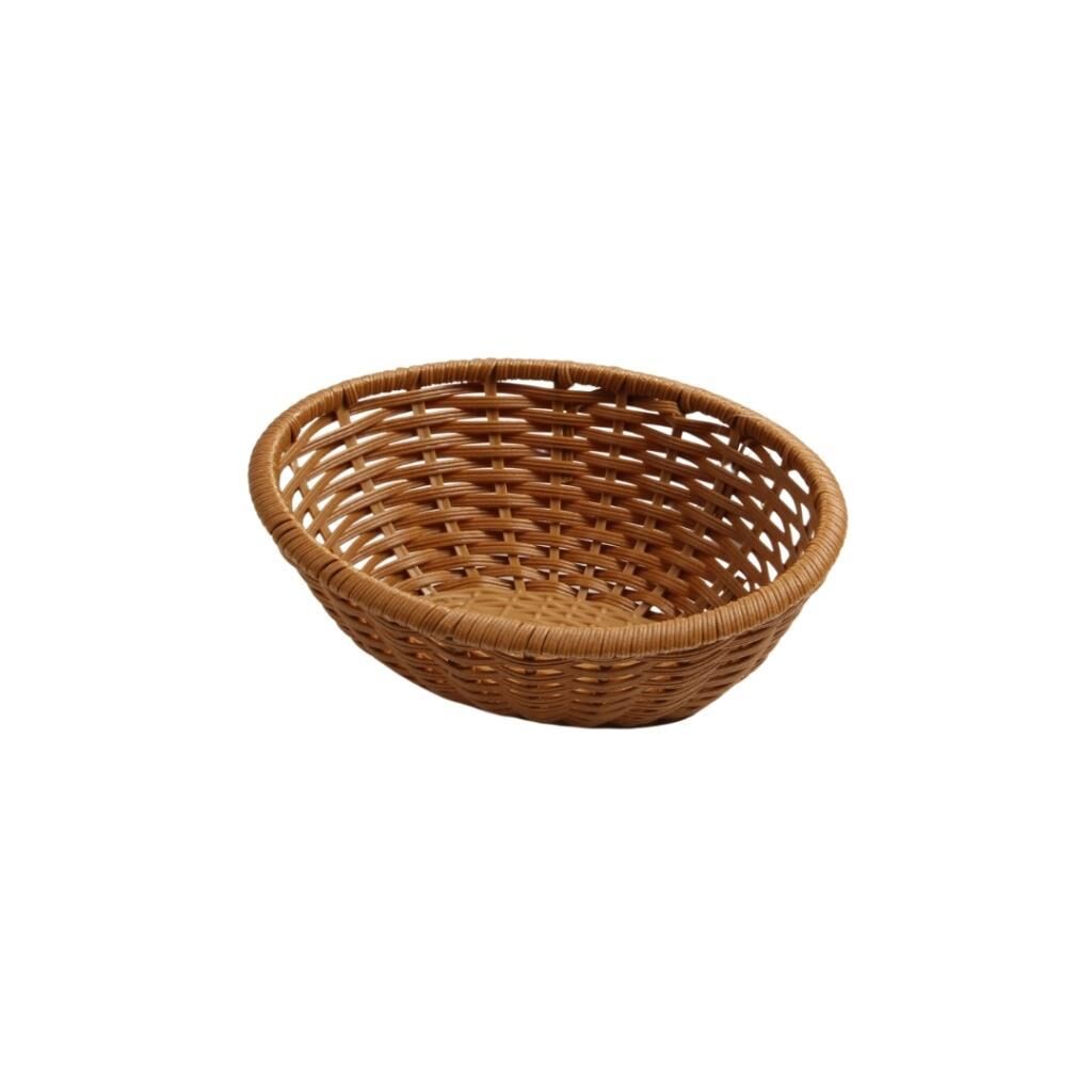 Globy Oval Ekmek Sepeti 23×18×8 cm Kahverengi