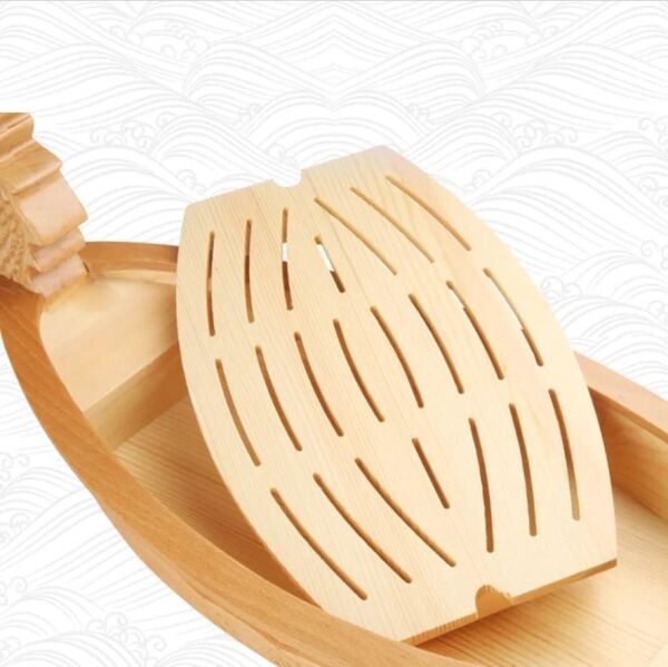 Globy Ahşap Ejderha Gemi Sushi Servis Tabağı 60 cm