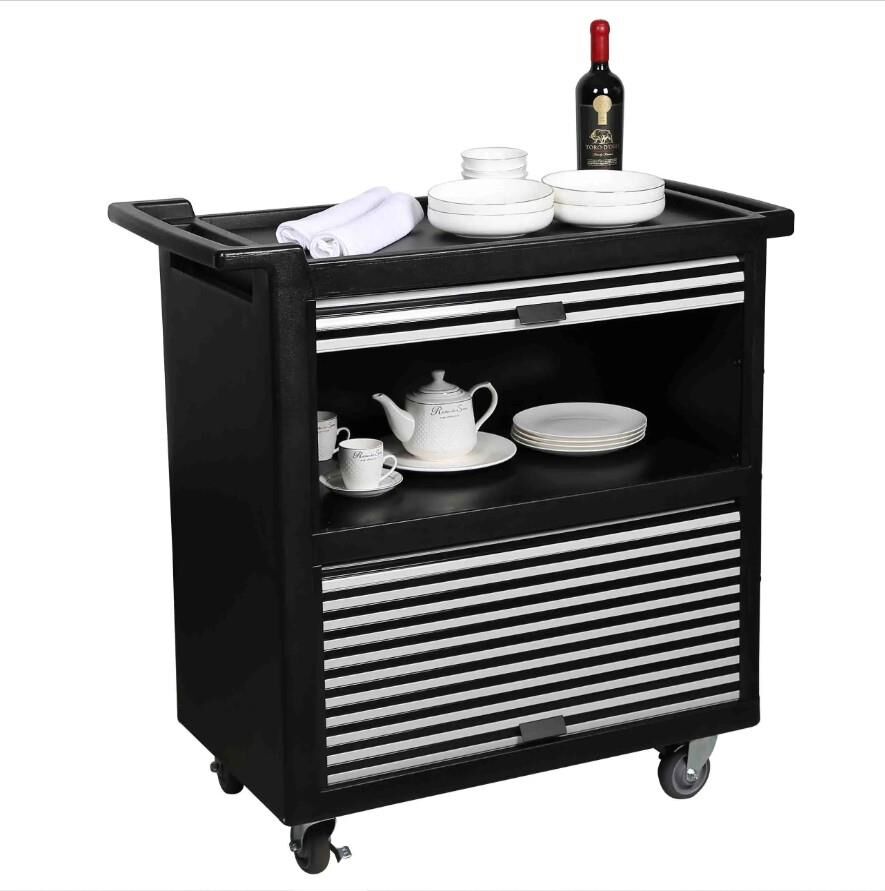 Globy 3 Katlı Servis Arabası Etrafı Kapalı - Sürgülü