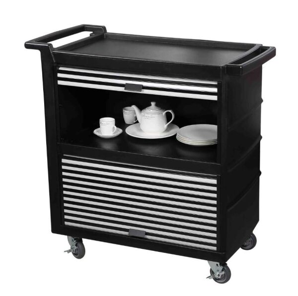 Globy 3 Katlı Servis Arabası Etrafı Kapalı - Sürgülü