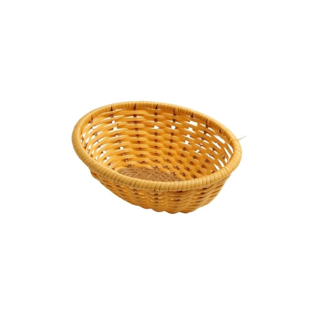 Globy Oval Ekmek Sepeti 23×18×8 cm – Açık Renk Golden
