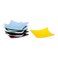 Zicco K-2511 Dikdörtgen Mini Melamin Sosluk  6'lı, 8 cm, Sarı