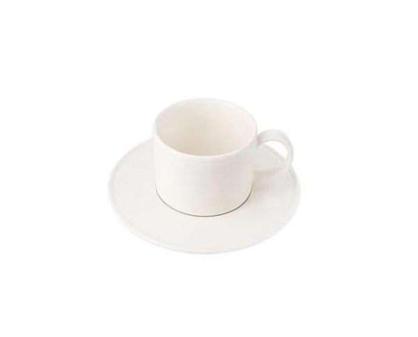 Porland 225821 Line Alumilite Tabaklı Çay Fincanı 180cc 6 adet