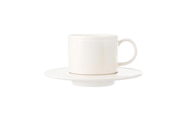 Porland 225821 Line Alumilite Tabaklı Çay Fincanı 180cc 6 adet