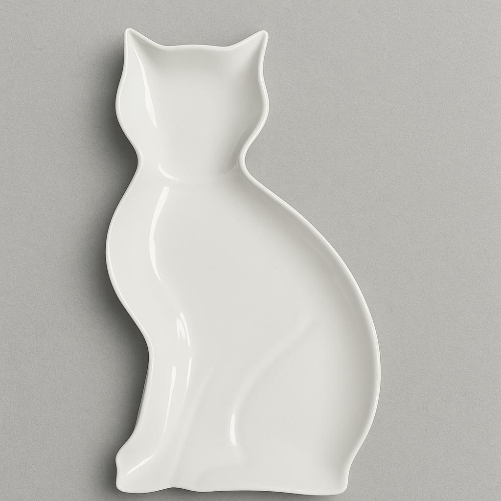 Güral Porselen 31 cm Kedi Servis Tabağı Dekorsuz – 6’lı Set