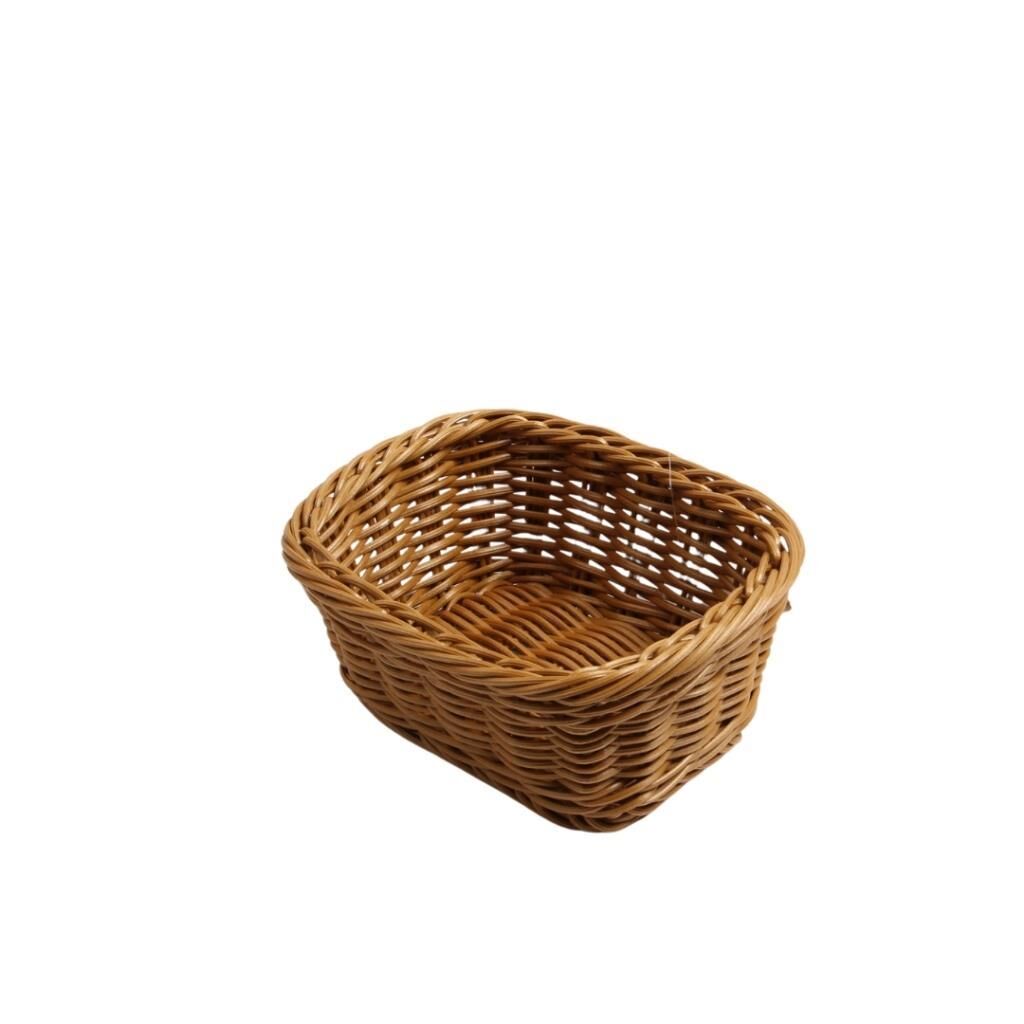 Globy Dikdörtgen Ekmek Sepeti 20×17×8 cm Kahverengi