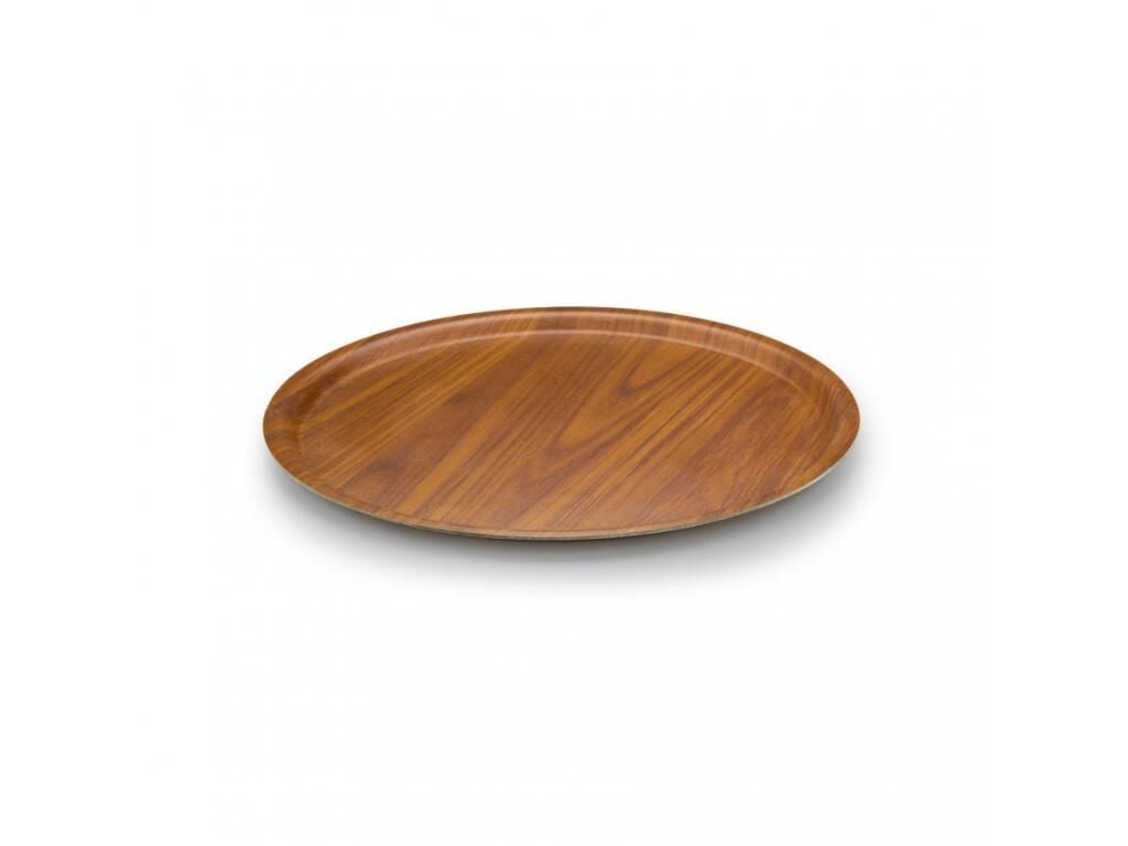 Tria Yuvarlak Maun Kraft Kaymaz Tepsi 33 cm ,TFY33KWM