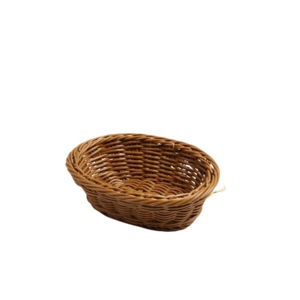 Globy Oval Ekmek Sepeti 21×16×6.5 cm Kahverengi