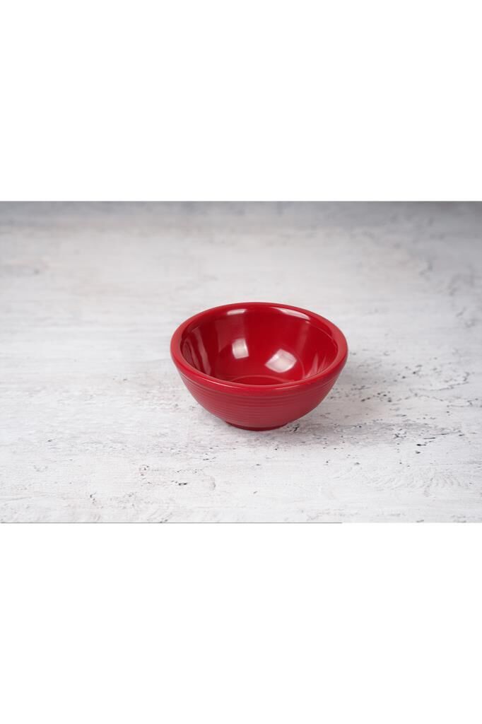 Globy Melamin Minimal Kase, Sosluk Kırmızı 6 Adet 7.3x3 cm