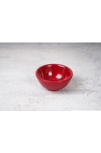 Globy Melamin Minimal Kase, Sosluk Kırmızı 6 Adet 7.3x3 cm