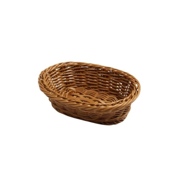 Globy Oval Ekmek Sepeti 24×17×6.5 cm Kahverengi