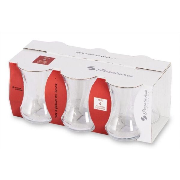 Paşabahçe 42771 Vefa İnce Belli Çay Bardağı 130 cc 6'lı