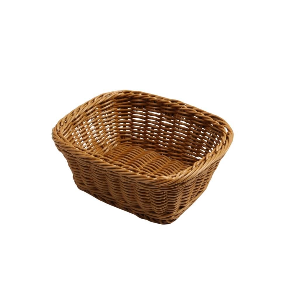 Globy Dikdörtgen Ekmek Sepeti 23×19×8 cm Kahverengi