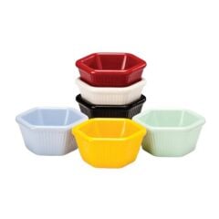 Zicco K-4006 Altıgen Mini Sosluk Reçellik, 7x3 cm, Mavi 6'lı