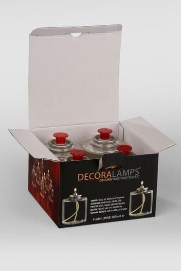 Decora Yakıt Kartuşu 4'lü 160 ml 50 Saat Kapasiteli