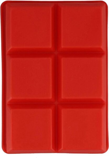 Biradlı GRV-001 Kare Silikon Buz Kalıbı 6’lı Kırmızı