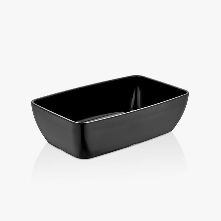 Külsan Thermoset Corona DikdörtgenTeşhir Kase 26.5x16.3 cm,Siyah