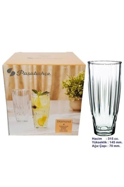 Paşabahçe 52998 Diamond Meşrubat Bardağı 315 cc 4'lü