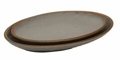 Globy Melamin Oval Sunum Tabağı Gold 39x27,5x4,3 cm