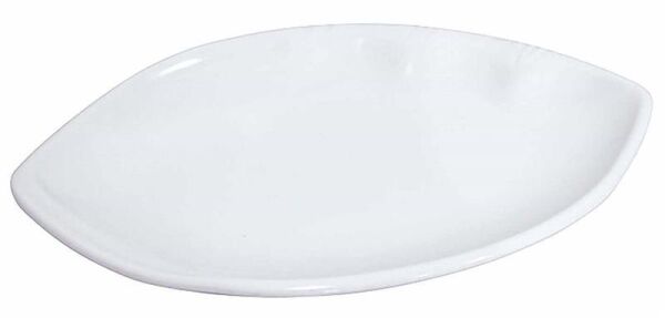Globy Açık Büfe Melamin Oval,Elips Sunum Tabağı Beyaz 37 cm