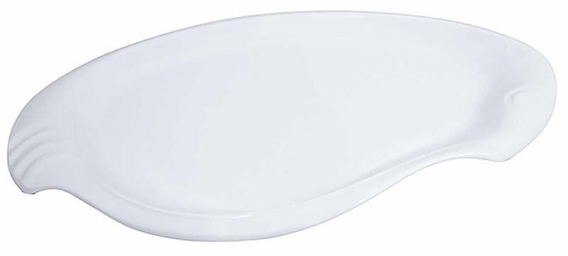 Globy Açık Büfe Melamin Oval,Elips Sunum Tabağı Beyaz 41 cm