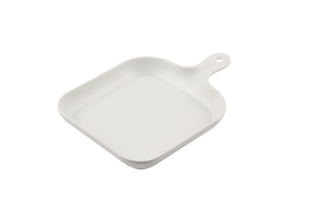 Globy Kulplu Sunum Tabak Beyaz 25,5x18,5x3 Cm