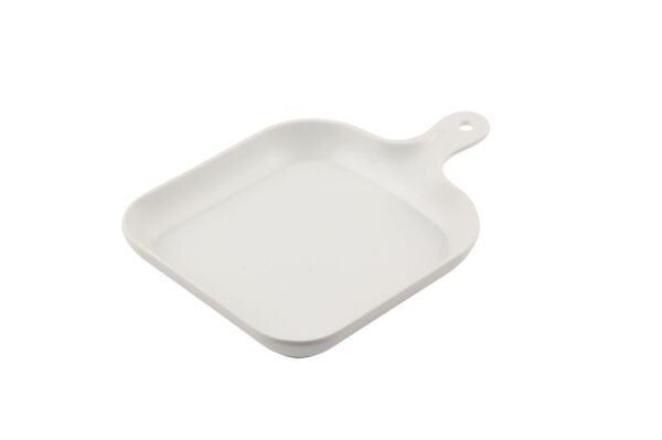 Globy Kulplu Sunum Tabak Beyaz 25,5x18,5x3 Cm