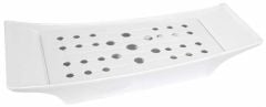Globy Açık Büfe Melamin Sunum Tabak Yuvarlak Siyah 49x19x4 cm