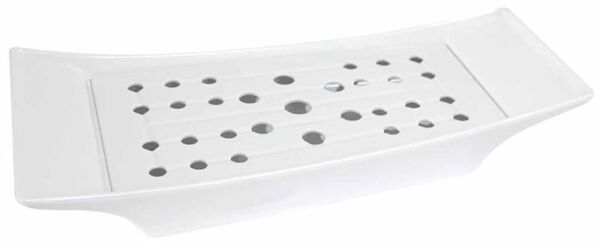 Globy Açık Büfe Melamin Sunum Tabak Yuvarlak Siyah 49x19x4 cm