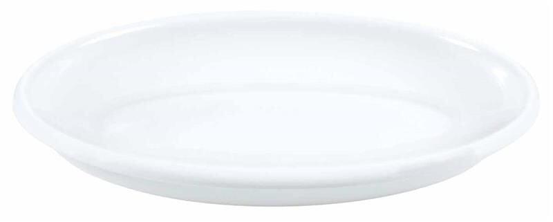 Globy Açık Büfe Melamin Sunum Tabak Yuvarlak Siyah 40x29x5,6 cm