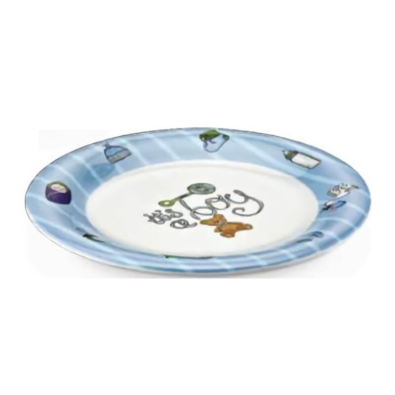 Külsan Thermoset Baby Life Bebek Tabağı, 19 cm, Mavi 6 Adet