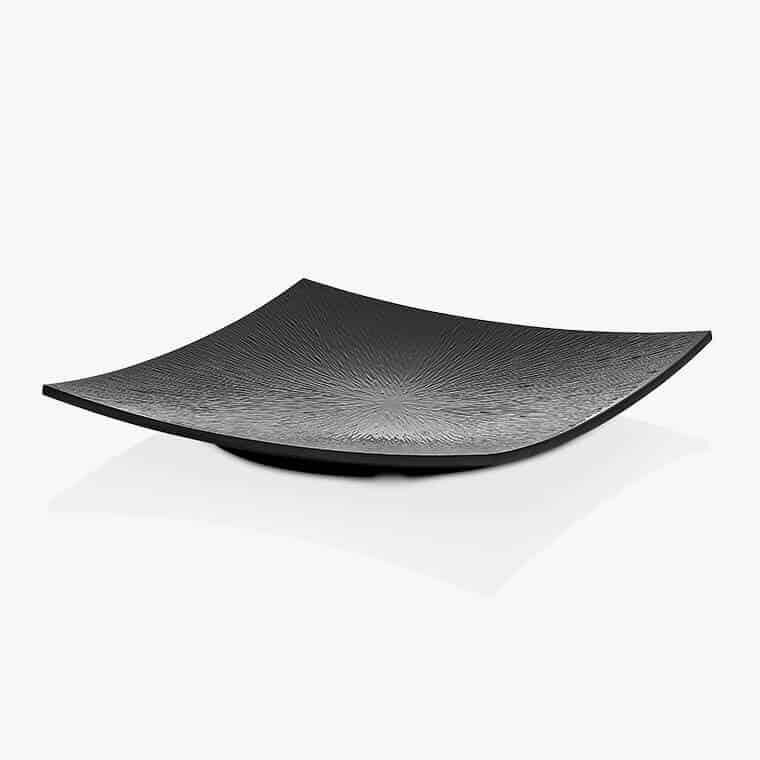 Külsan Thermoset Saku Kare Servis Tabağı, Teşhir Tabağı, 31x31 cm Siyah