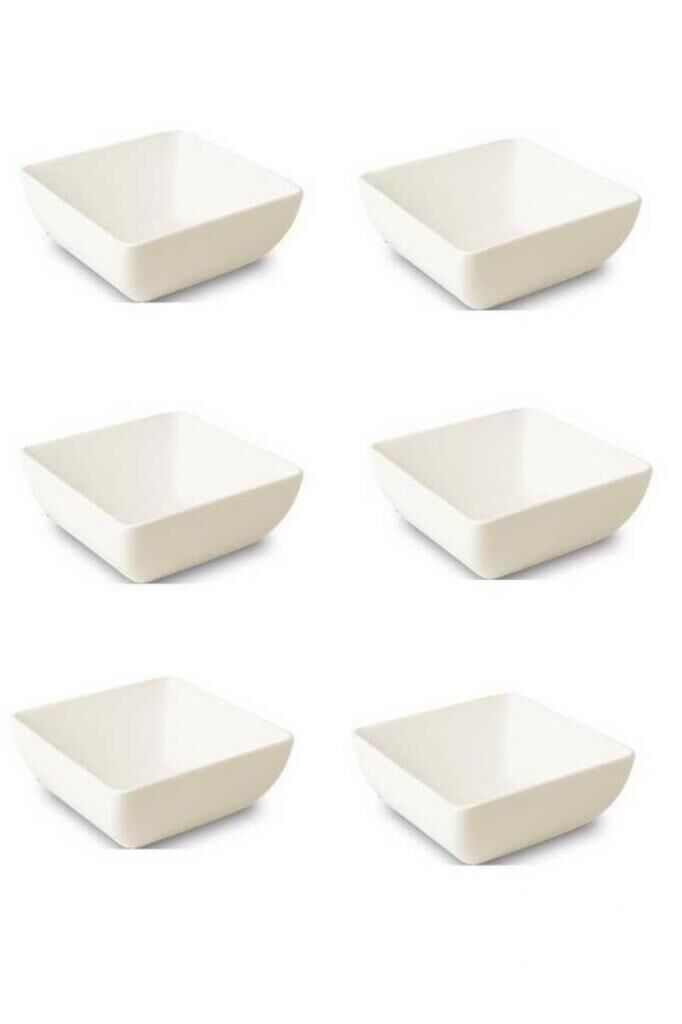 Paşabahçe Porselen Minimax Kare Kase 7 cm 6'lı