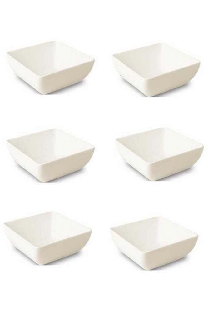 Paşabahçe Porselen Minimax Kare Kase 7 cm 6'lı