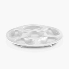 Külsan Thermoset Crater Çerez, Meze Tabağı 28 cm Beyaz
