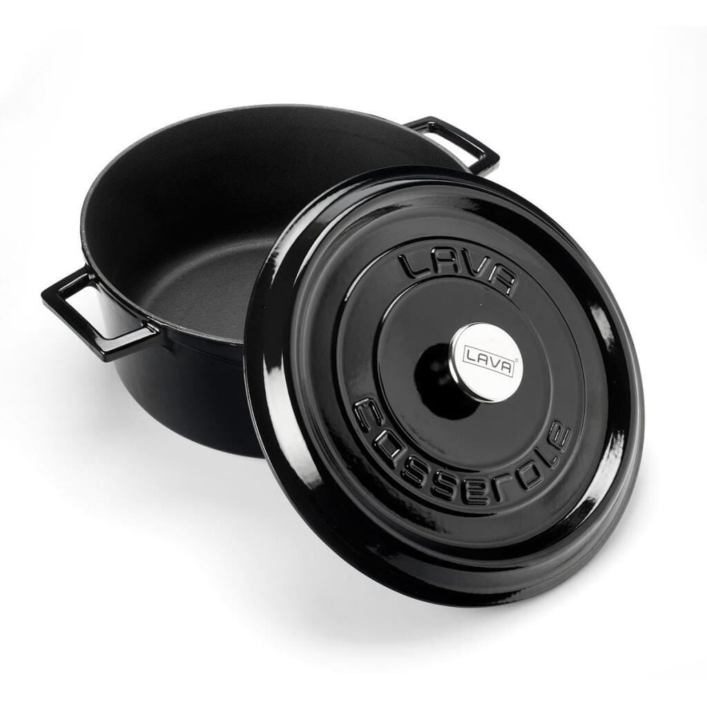 Lava Döküm Yuvarlak Tencere Trendy Mat Siyah 32 cm