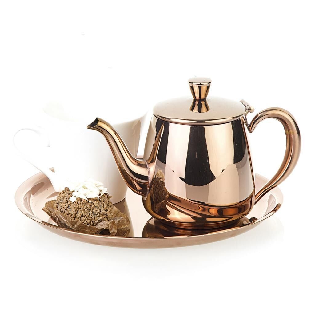 Biradlı Groovy GRV-238 Kahve & Çay Takımı Bakır