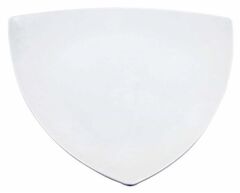 Globy Açık Büfe Melamin Üçgen Sunum Tabak Beyaz 44 cm