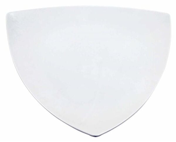 Globy Açık Büfe Melamin Üçgen Sunum Tabak Beyaz 44 cm