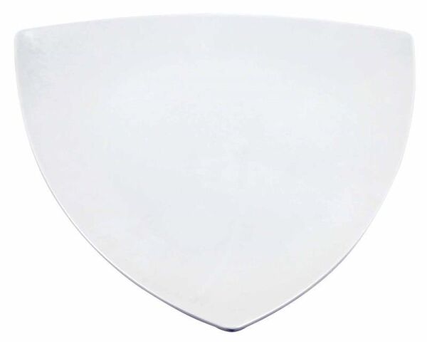 Globy Açık Büfe Melamin Üçgen Sunum Tabak Beyaz 44 cm
