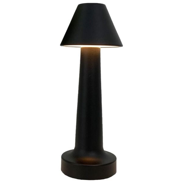 Biradlı Groovy GRV-812 Siyah Şarj Edilebilir Masa Lambası D9 x H21 cm